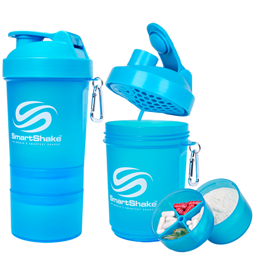 SmartShake Shaker Cup Neon Blue 600ml RRP £8.99 CLEARANCE XL £3.99